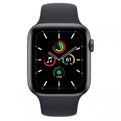 Apple Watch SE GPS + Cellular 44mm S. Gray Aluminum Case w. Midnight Sport Band (MKRR3)
