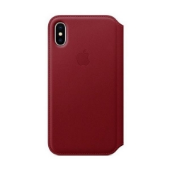 Apple iPhone X Leather Folio - (PRODUCT)RED (MRQD2)