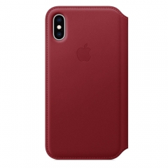 Apple iPhone XS Leather Folio - PRODUCT RED (MRWX2)
