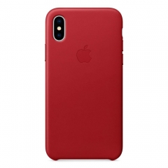 Apple iPhone XS Max Leather Case - (PRODUCT)RED (MRWQ2)