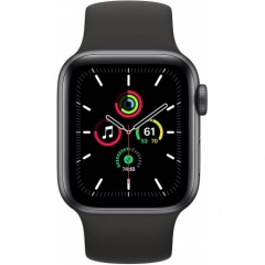 Apple Watch SE GPS + Cellular 40mm Space Gray Aluminum Case with Black Sport B. (MYED2/MYEK2)