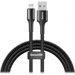 Baseus halo data Lightning cable USB For IP 2.4A 1m Black (CALGH-B01)