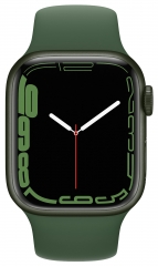 Apple Watch Series 7 GPS + Cellular 45mm Green Aluminum Case with Clover Sport Band (MKJ93)