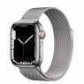 Apple Watch Series 7 GPS + Cellular 41mm Silver Stainless Steel Case with Silver Milanese Loop (MKHF3/MKHX3)