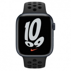 Apple Watch Nike Series 7 LTE 45mm Midnight Aluminum Case w. Anthracite/Black Nike S. Band (MKJL3+MKL53)