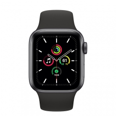 Apple Watch SE GPS 40mm Space Gray Aluminum Case w. Black Sport B. (MYDP2)