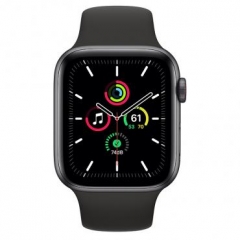Apple Watch SE GPS + Cellular 44mm Space Gray Aluminum Case with Black Sport B. (MYER2/MYF02)