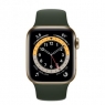 Apple Watch Series 6 GPS + Cellular 40mm Gold Stainless Steel Case w. Cyprus Green Sport B. (M02W3/M06V3)
