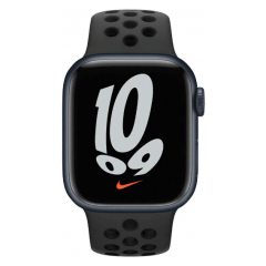 Apple Watch Nike Series 7 LTE 41mm Midnight Aluminum Case w. Anth./Black Nike S. Band (MKHM3)