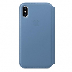 Apple iPhone XS Leather Folio - Cornflower (MVFD2)