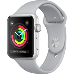 Apple Watch Series 3 (GPS) 42mm Silver Aluminum w. Fog Sport B. - Silver (MQL02)