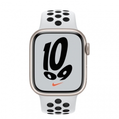 Apple Watch Nike Series 7 LTE 41mm S. Aluminum Case w. Pure Platinum/Black Nike S. Band (MKHL3)