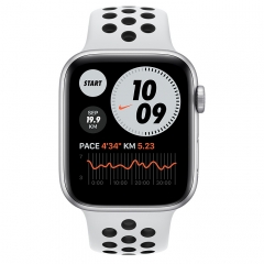 Apple Watch Nike SE GPS 44mm Silver Aluminum Case w. Pure Platinum/Black Nike Sport B. (MYYH2)