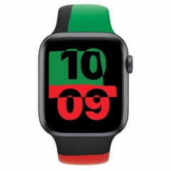 Apple Watch Series 6 GPS + Cellular 44mm Black Unity Aluminum Case with Sport Band (MJ6T3/MJ6U3)