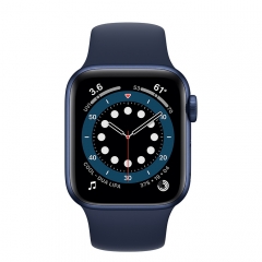 Apple Watch Series 6 GPS 40mm Blue Aluminum Case w. Deep Navy Sport B. (MG143)