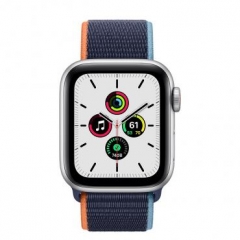 Apple Watch SE GPS + Cellular 40mm Silver Aluminum Case with Deep Navy Sport L. (MYE92/MYEG2)