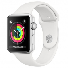 Apple Watch Series 3 GPS 42mm Silver Aluminium Case with White Sport Band (MTF22)